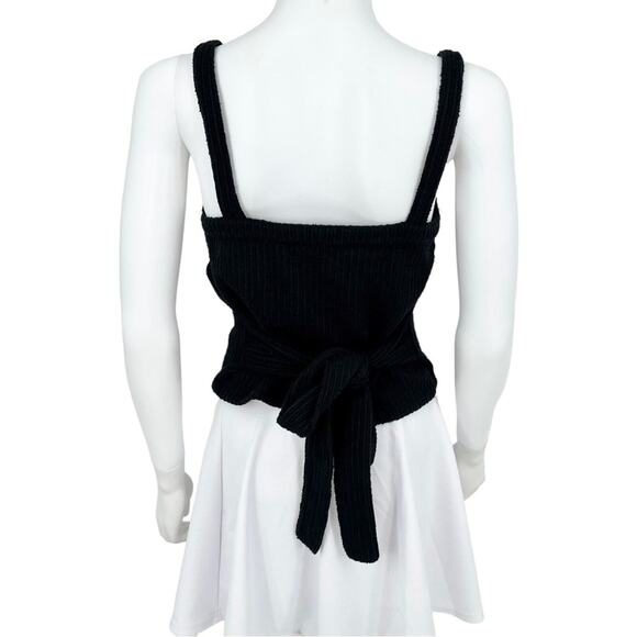 MADEWELL Tank Top Women Size Small Bow Black Accent Wool Sweater Knit - Picture 4 of 7